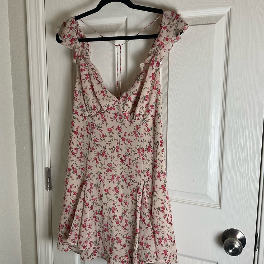 Wild Fable Floral Mini Dress in Pink and Cream size M - Picture 2 of 11